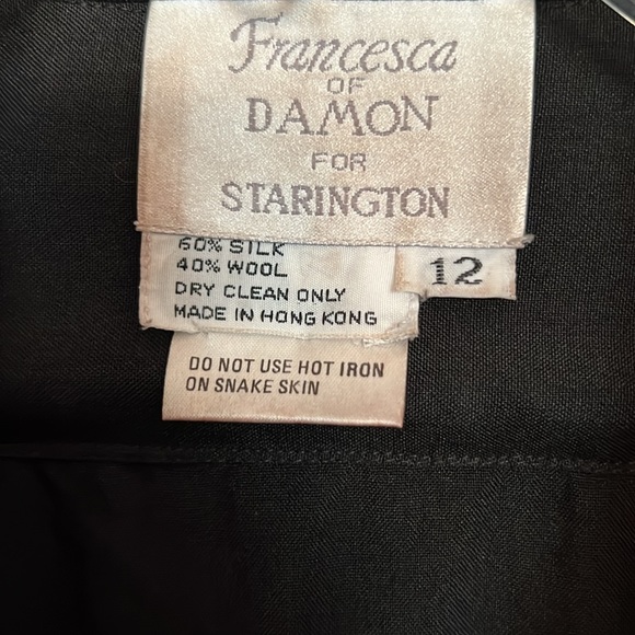 VTG Francesca by Damon for Starington Snake Skin Details Shirt size 12 - Picture 5 of 15